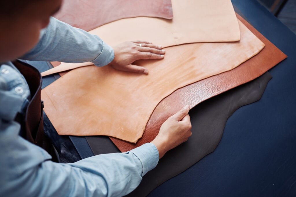 Craftsman Choosing Leather